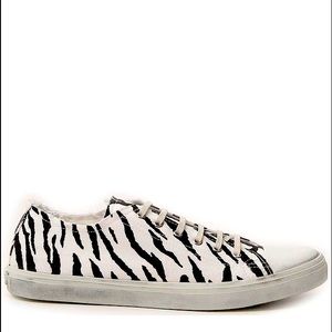 Saint Laurent Zebra Print Low-Top Sneakers
